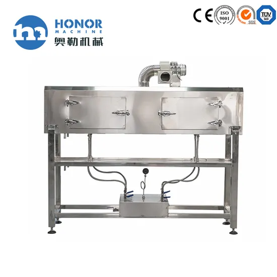 Machine à étiqueter les manchons rétractables des bouteilles rondes, Machine à étiqueter les bouteilles d'huile