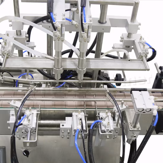 Automatique 2 têtes lavage à la main pâte à vaisselle crème pour le visage liquide shampoing huile petite bouteille pot remplissage capsulage étiqueteuse