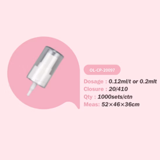 Tête de pulvérisation de parfum en plastique à demi-couverture 28/410 PP, tête de pompe de pulvérisation, tête de pulvérisation de brume