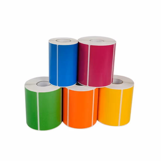 Étiquette en rouleau Jumbo enduite, matière première, colle auto-adhésive, adhésif thermique Direct supérieur, autocollant en papier